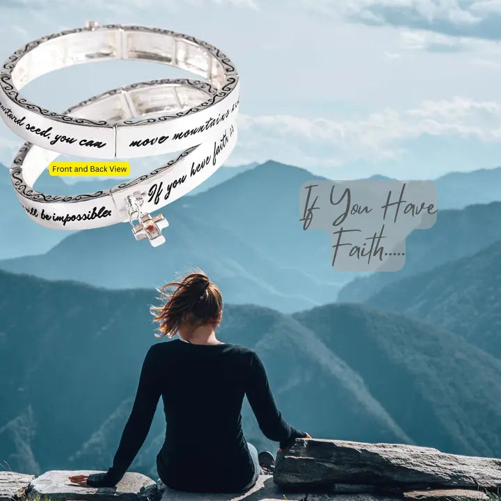 Mustard Seed Cross Tile Bracelet