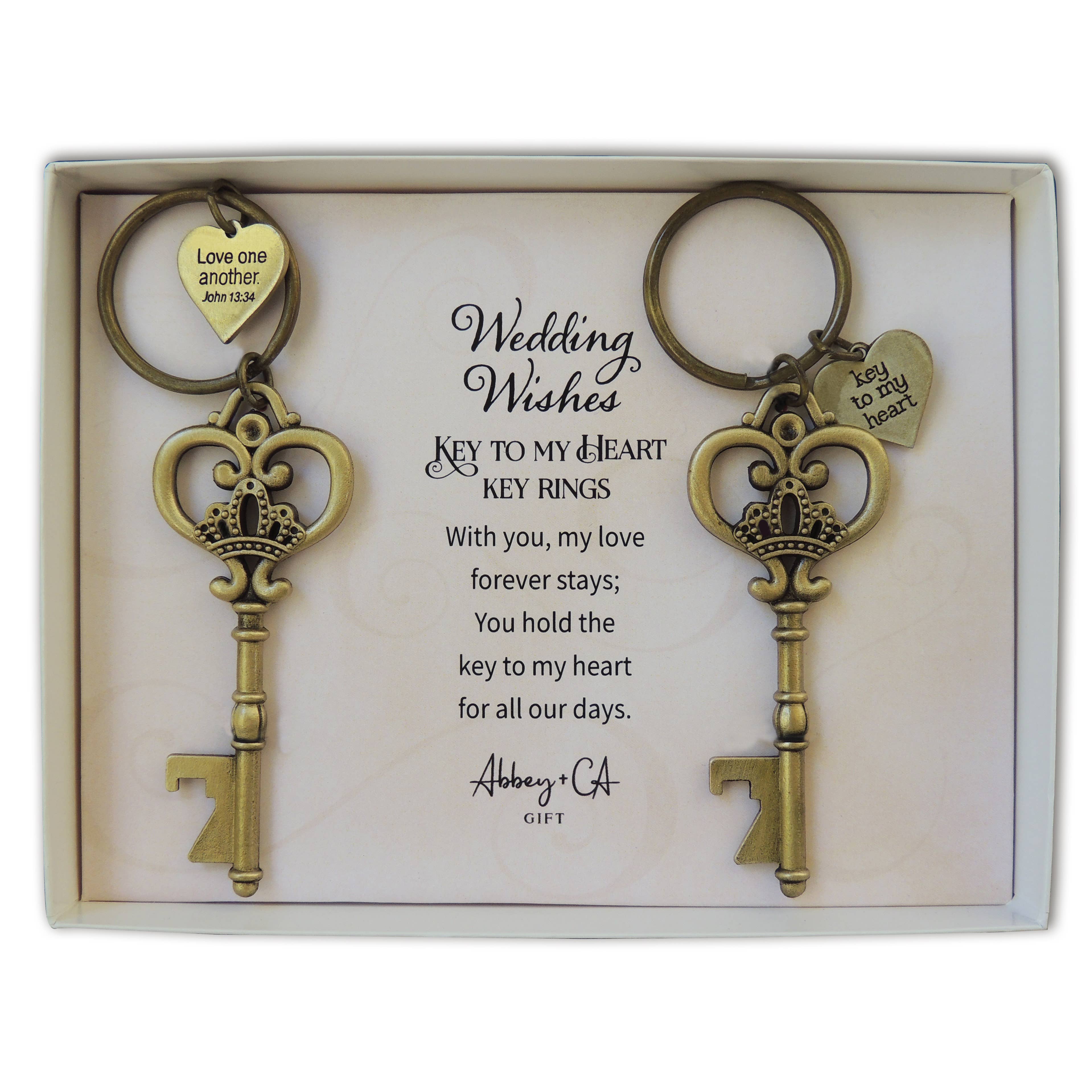 Antique Key Ring Sets: Wedding Wishes