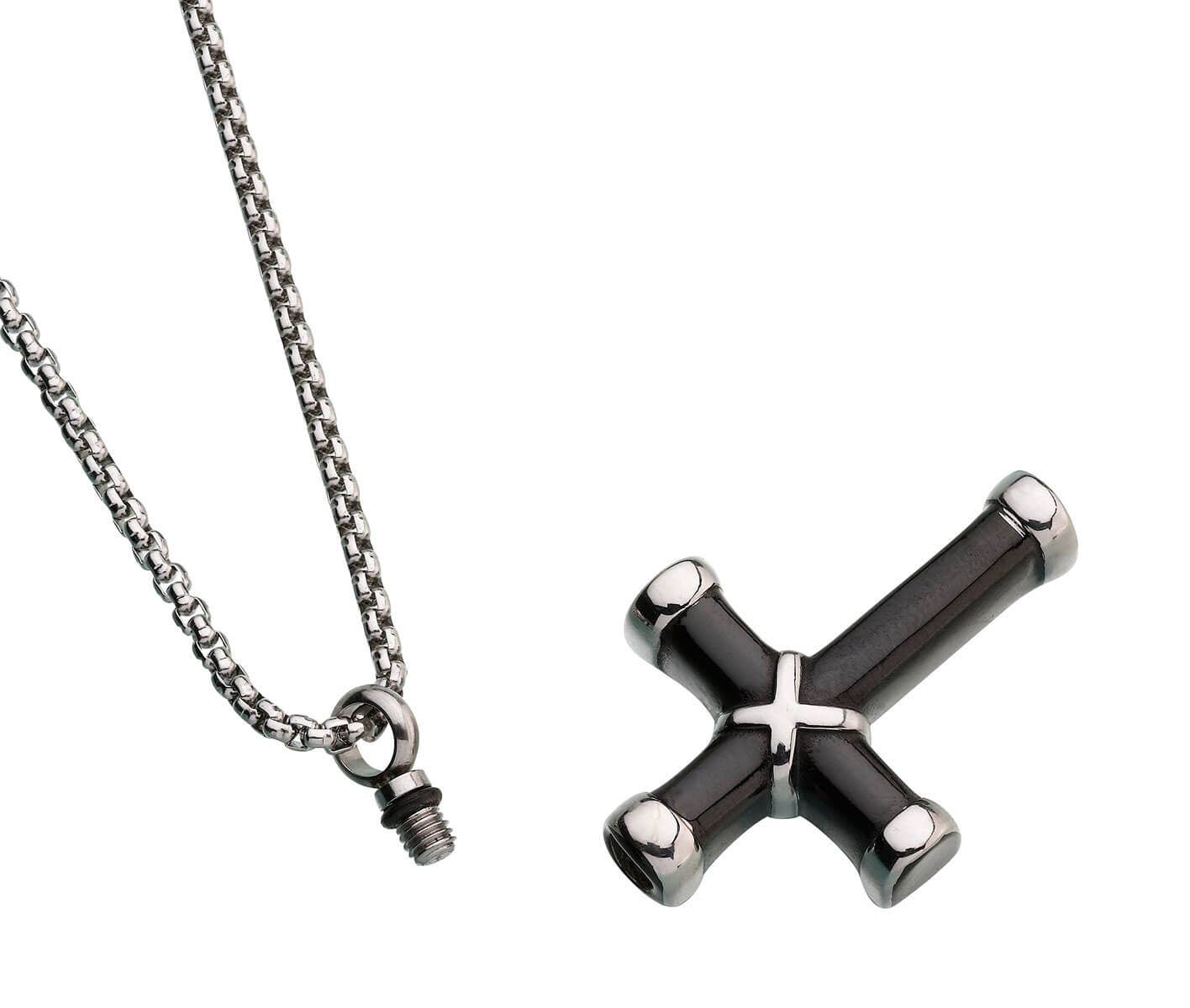 Memorial Jewelry Black Cross Pendant