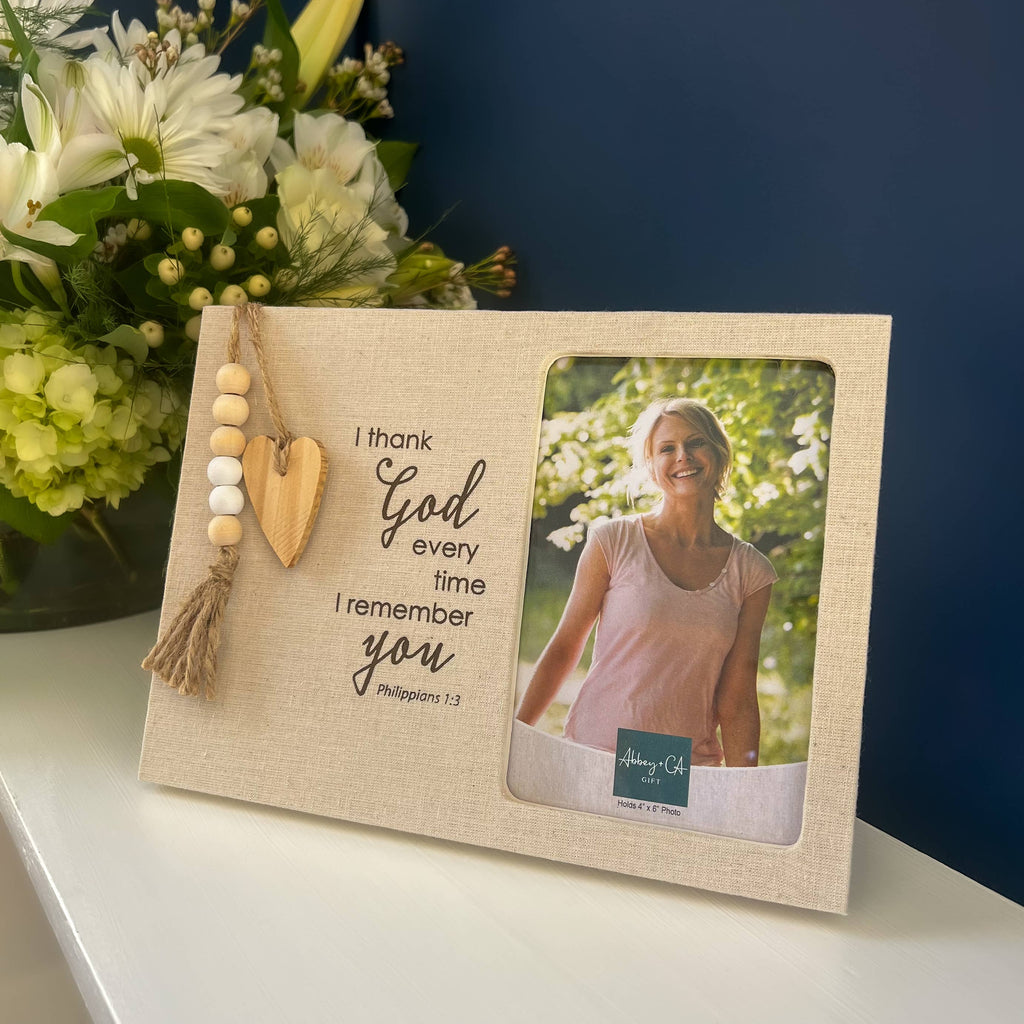 I Thank God Fabric Frame