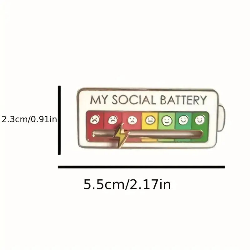 Expressive Interactive Mood Brooch Pin