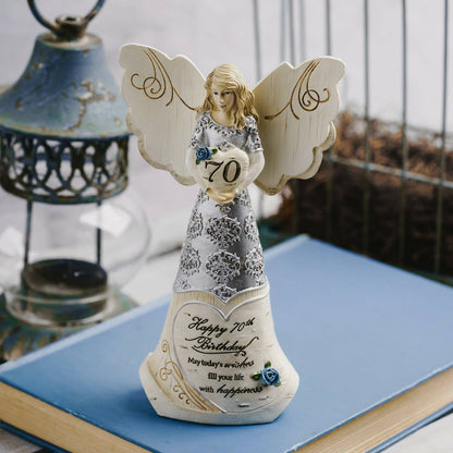 70th Birthday Angel Figurine