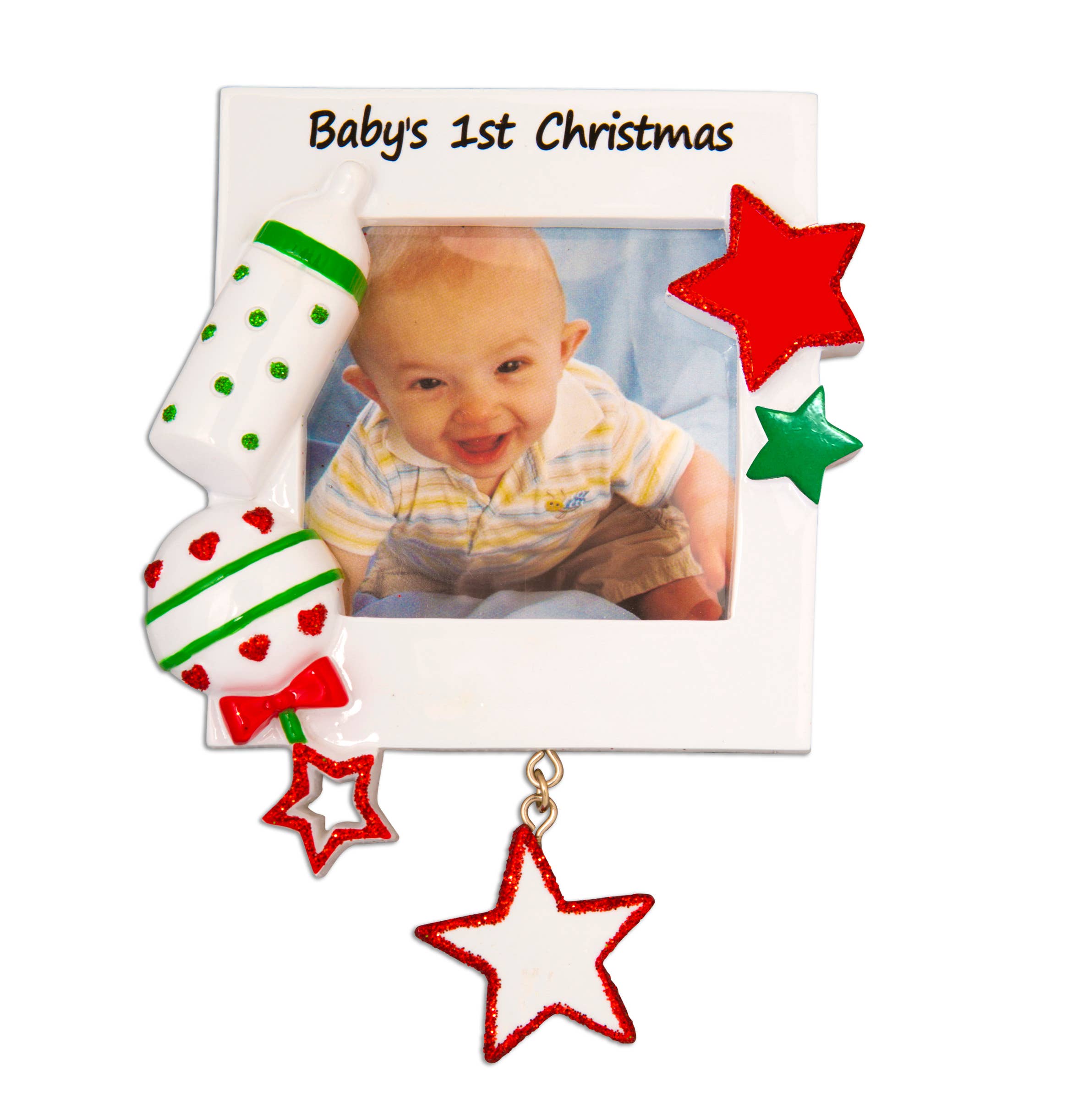 Baby's 1st Christmas Personalized Picture Frame Ornament