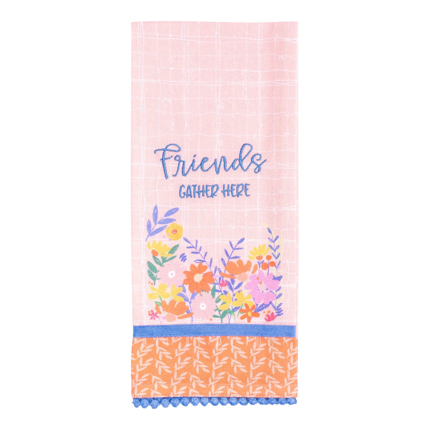 Friends Gather Here Tea Towel