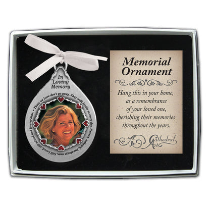 Tear Shape Female Memorial Photo Ornament