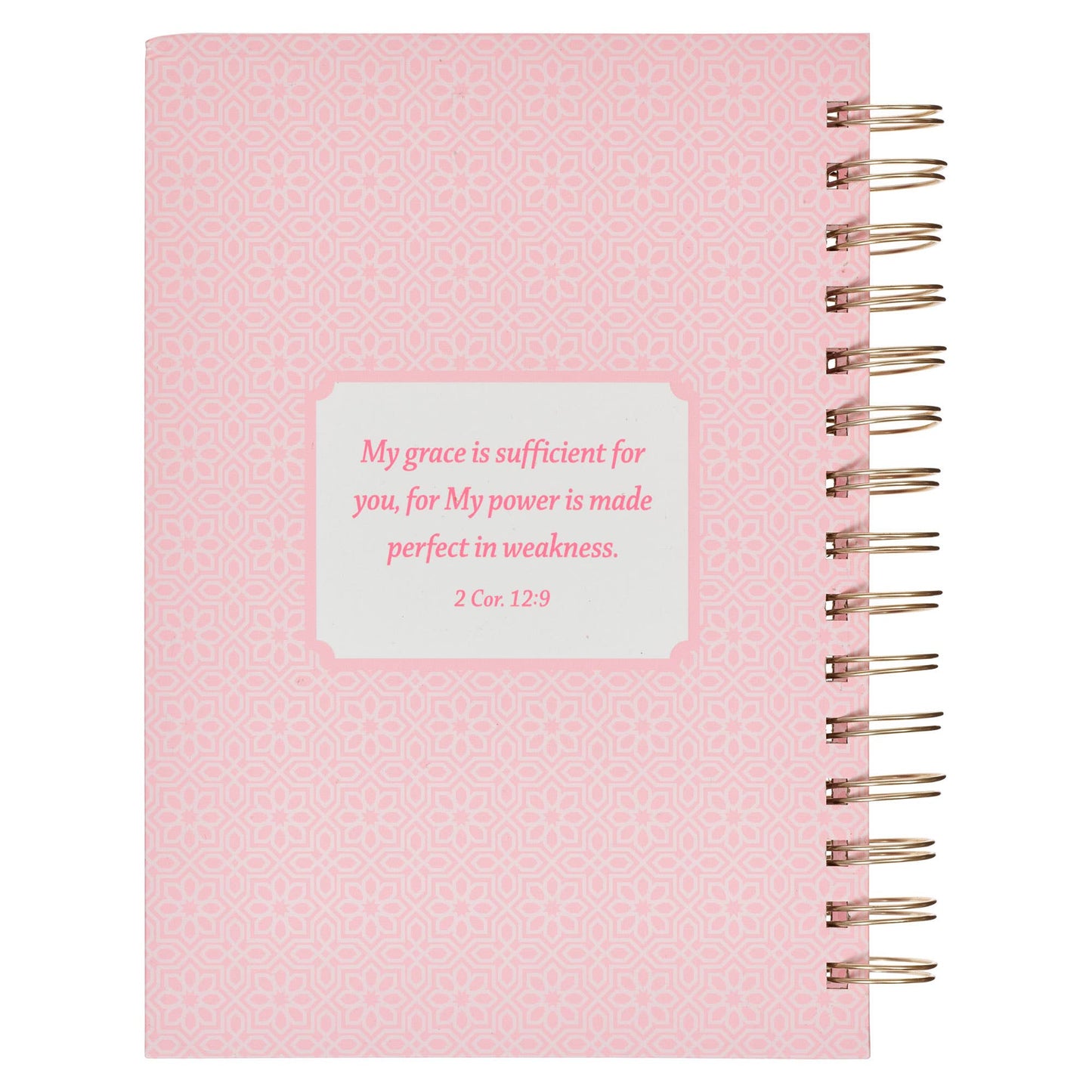 My Grace..Wirebound Journal Pink My Grace 2 Cor. 12:9