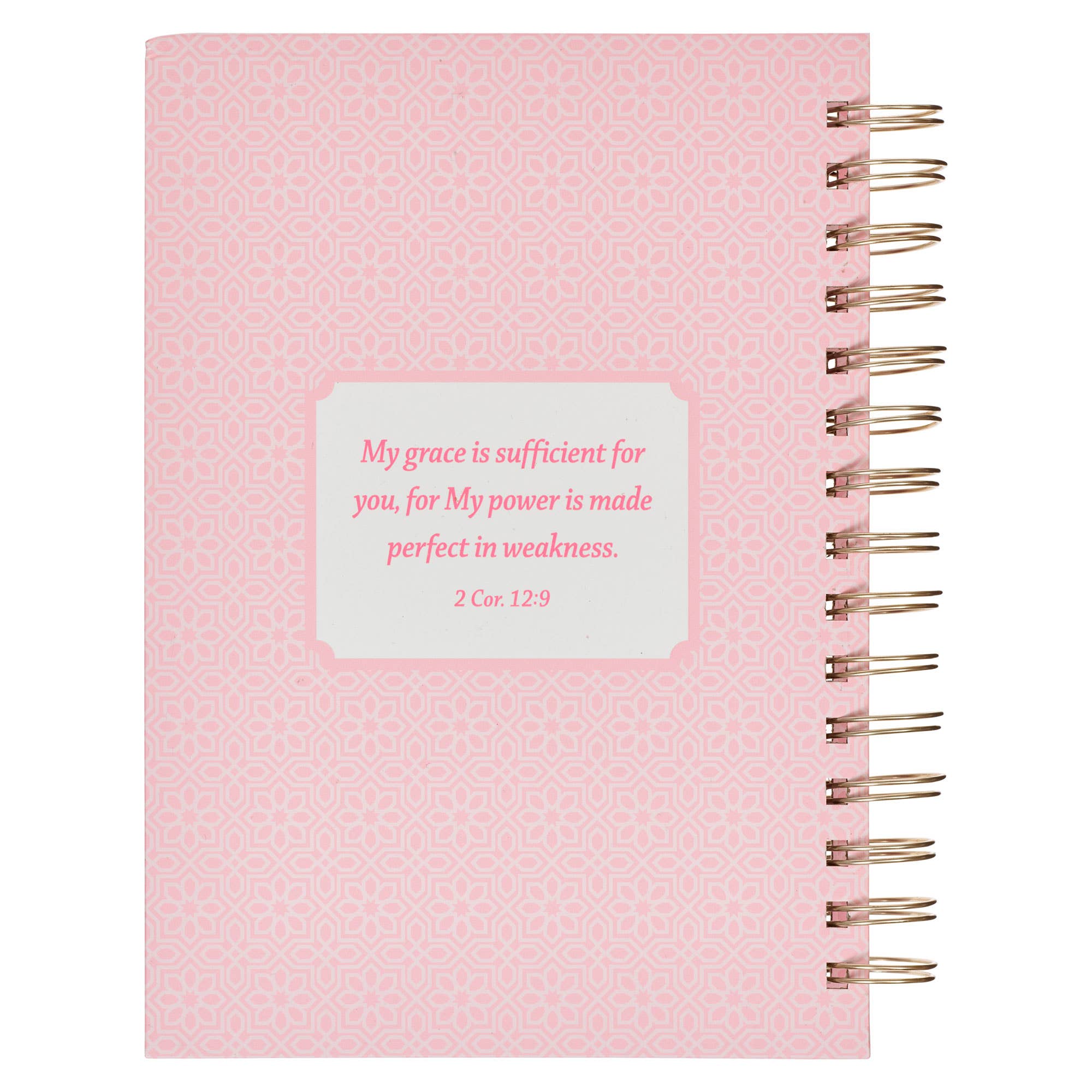 My Grace..Wirebound Journal Pink My Grace 2 Cor. 12:9