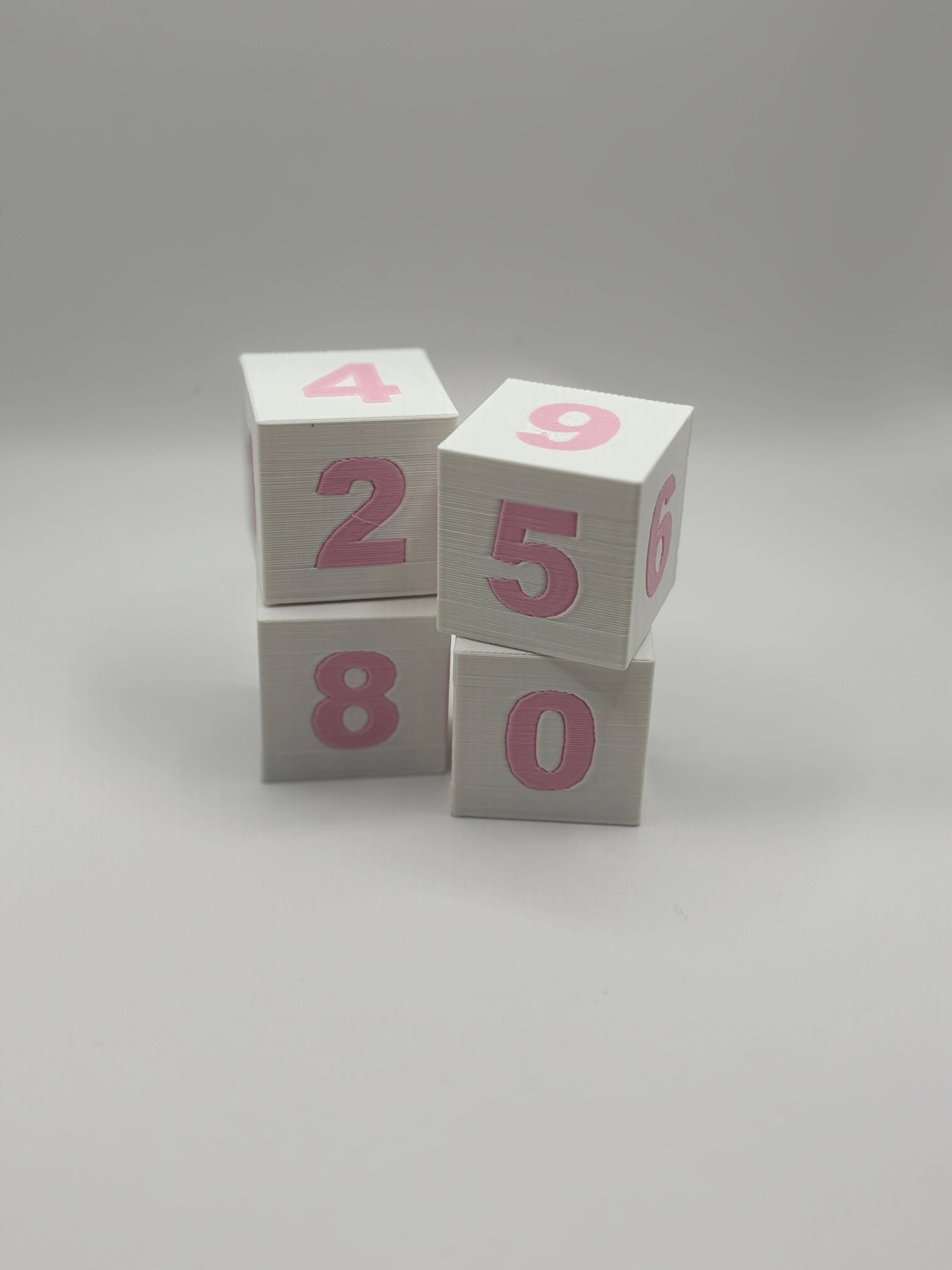 Book Counter Sign with Numbers : Purple Stand w/ White Blocks