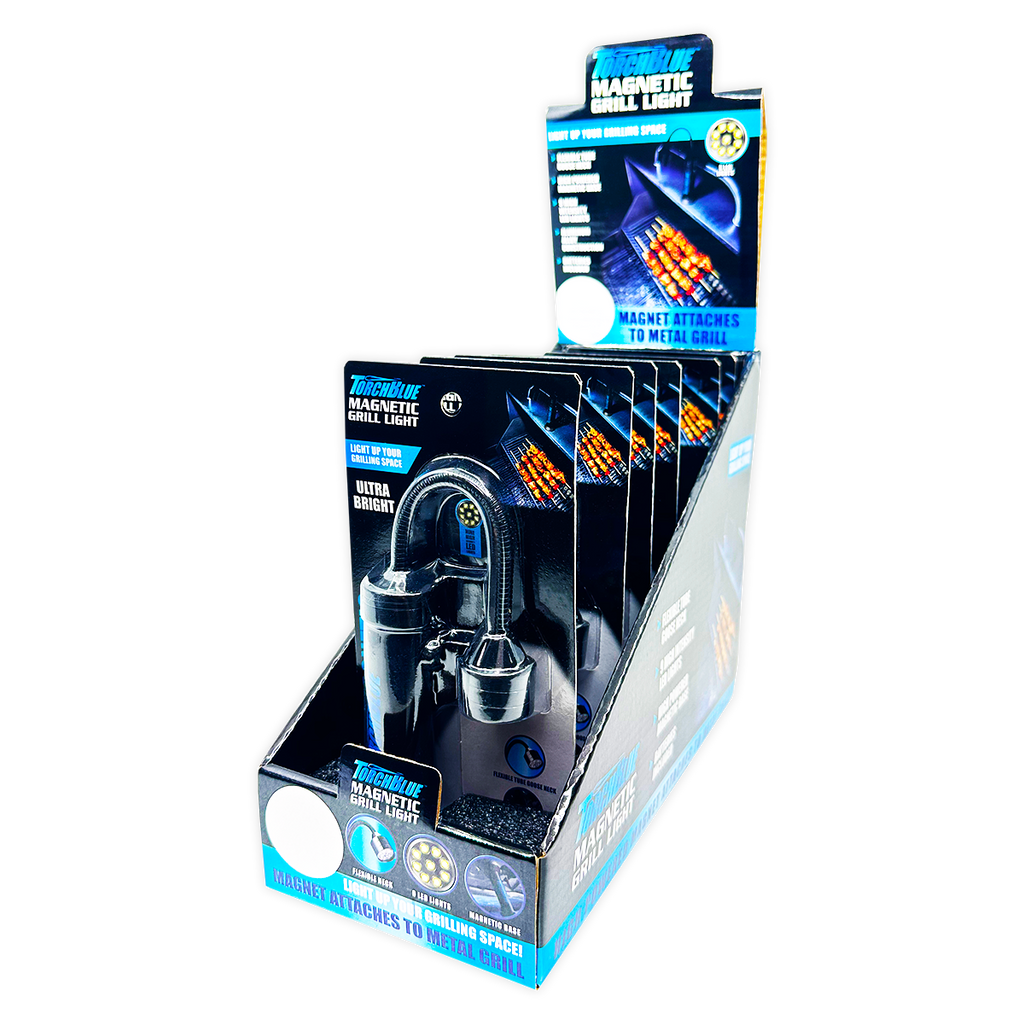 Torch Blue Magnetic Grill Black LED Flashlight