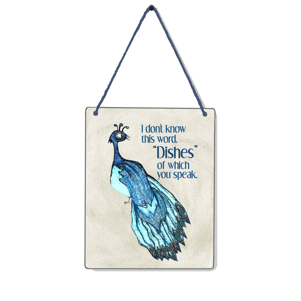 Peacock Dishes Sign