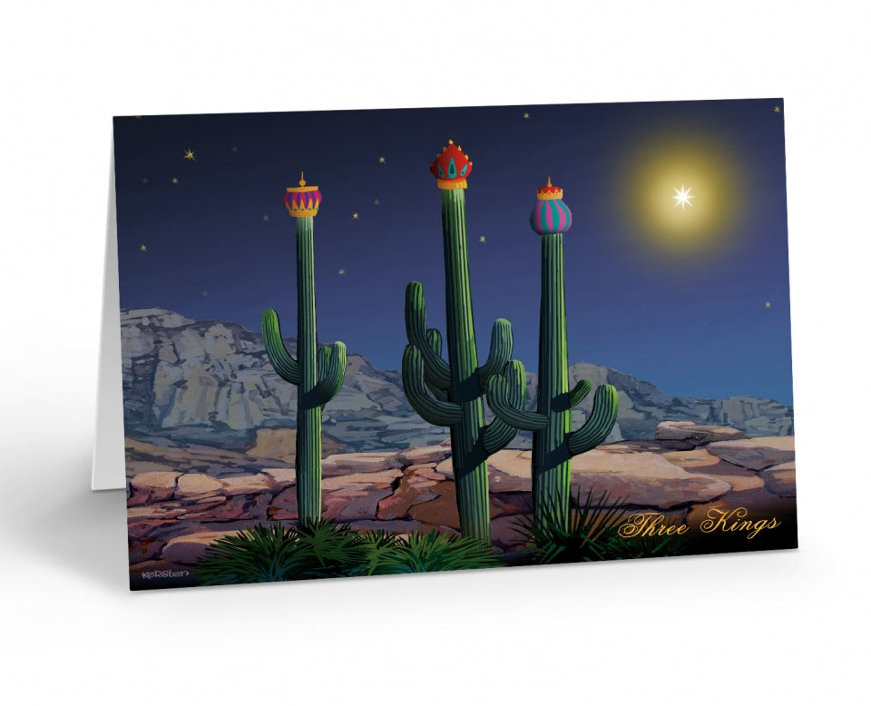 Three Wise Cacti Boxed Christmas Cards