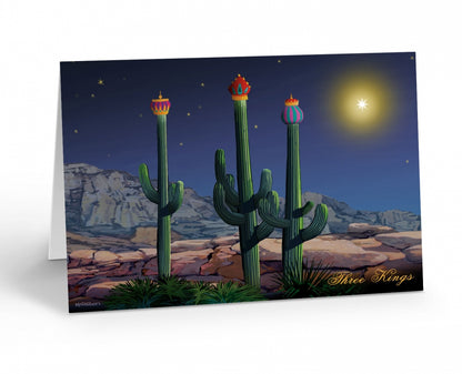 Three Wise Cacti Boxed Christmas Cards