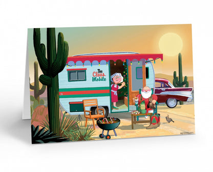 Santa Desert Camper Boxed Christmas Cards