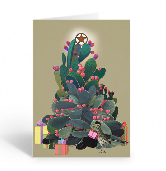 Prickly Pear Cactus Tree Boxed Christmas Cards