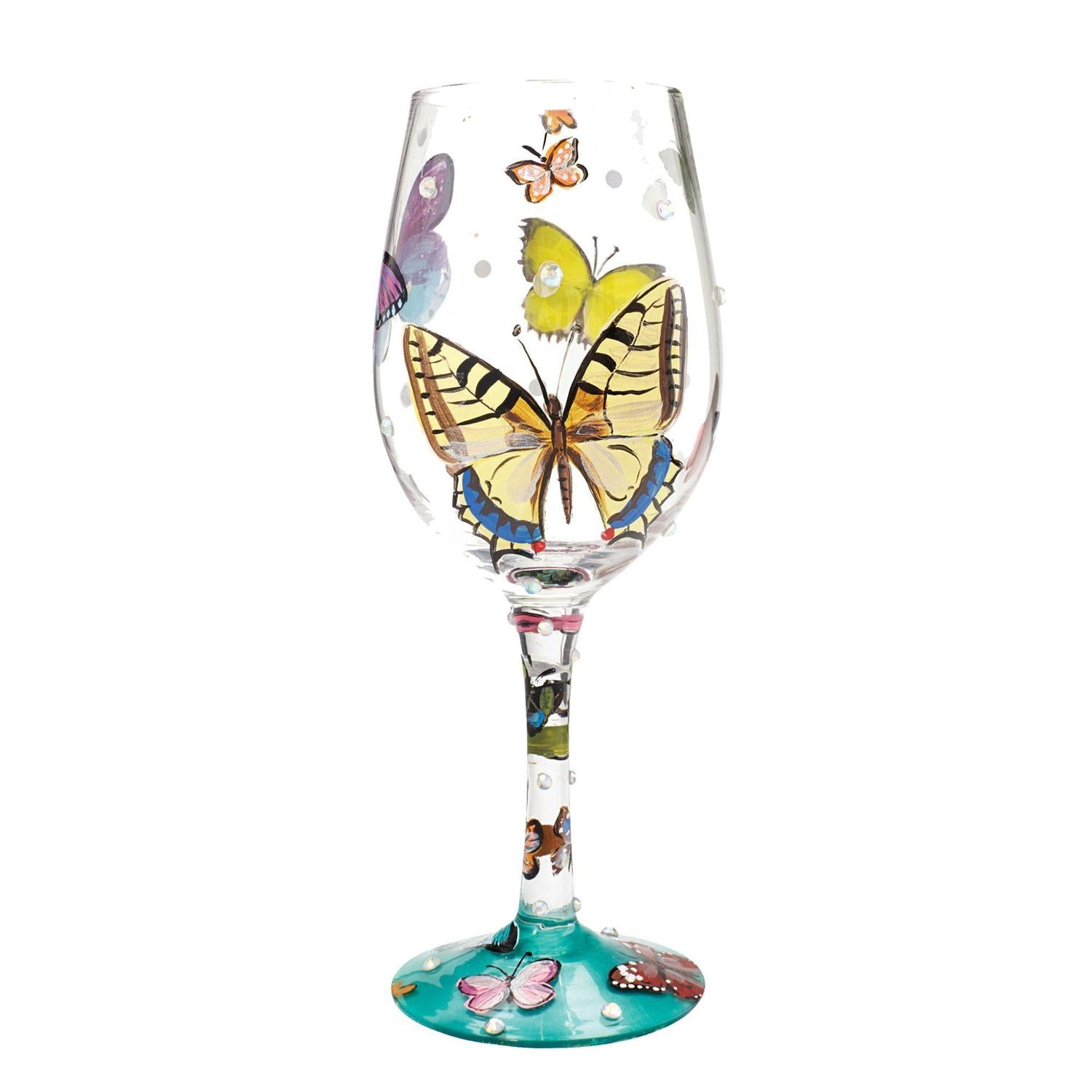 Butterfly Wishes Lolita Wine Glass