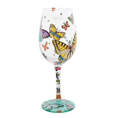 Butterfly Wishes Lolita Wine Glass