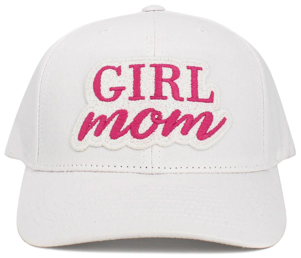 Girl Mom Snapback White Cap