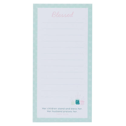 Magnetic Notepad w/pen Blessed Prov. 31:28