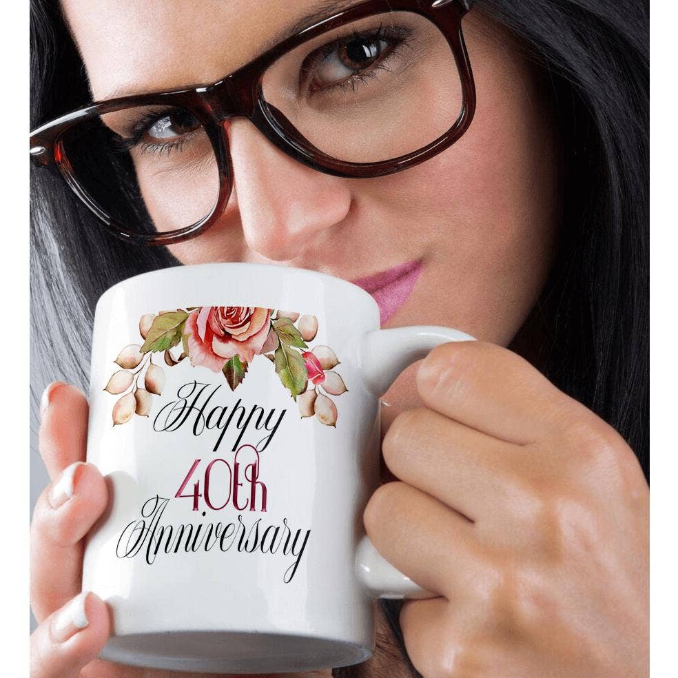 Happy 40th Anniversary Mug