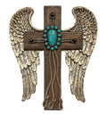 Cross with Wings & Turquoise