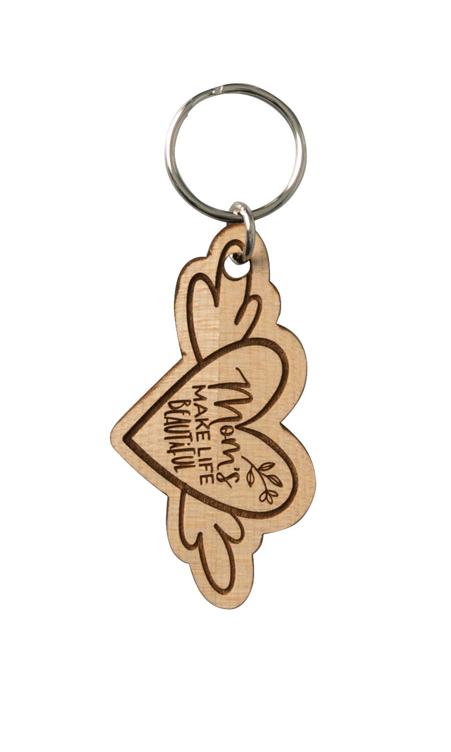 Mom's Make Life Beautiful Keyring