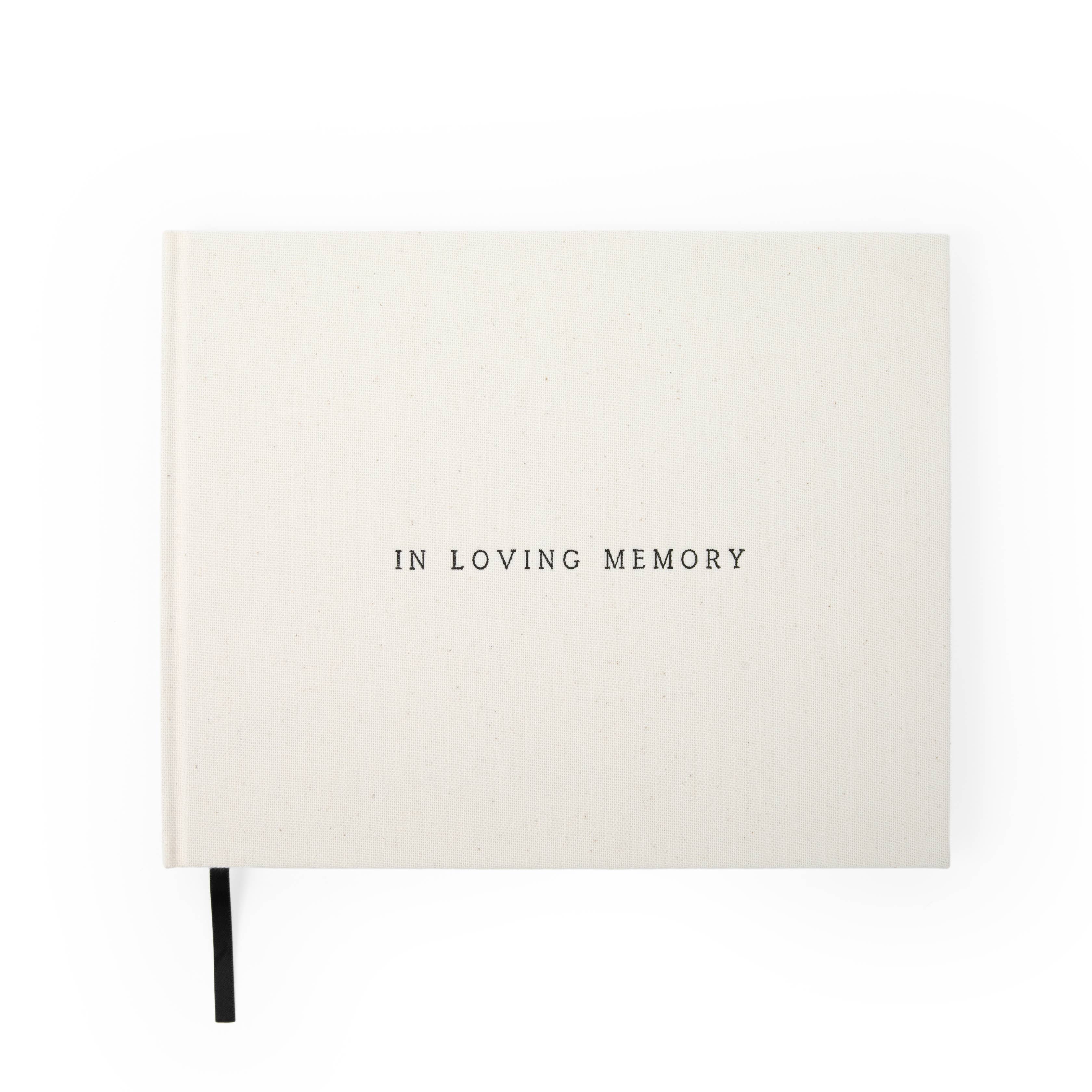 Modern Funeral Guest Book In Loving Memory