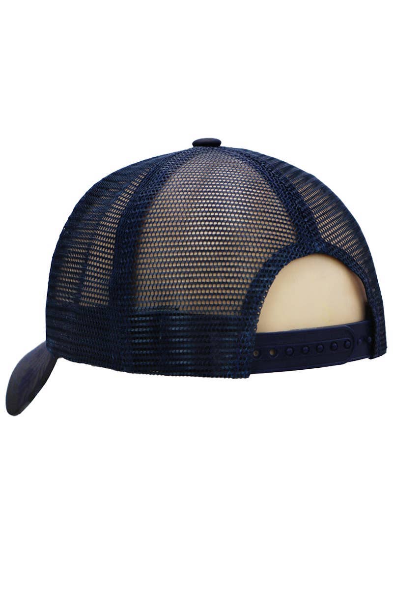 Fire Department Camo Mesh Trucker Hat: BLACK CAMO / ONE SIZE