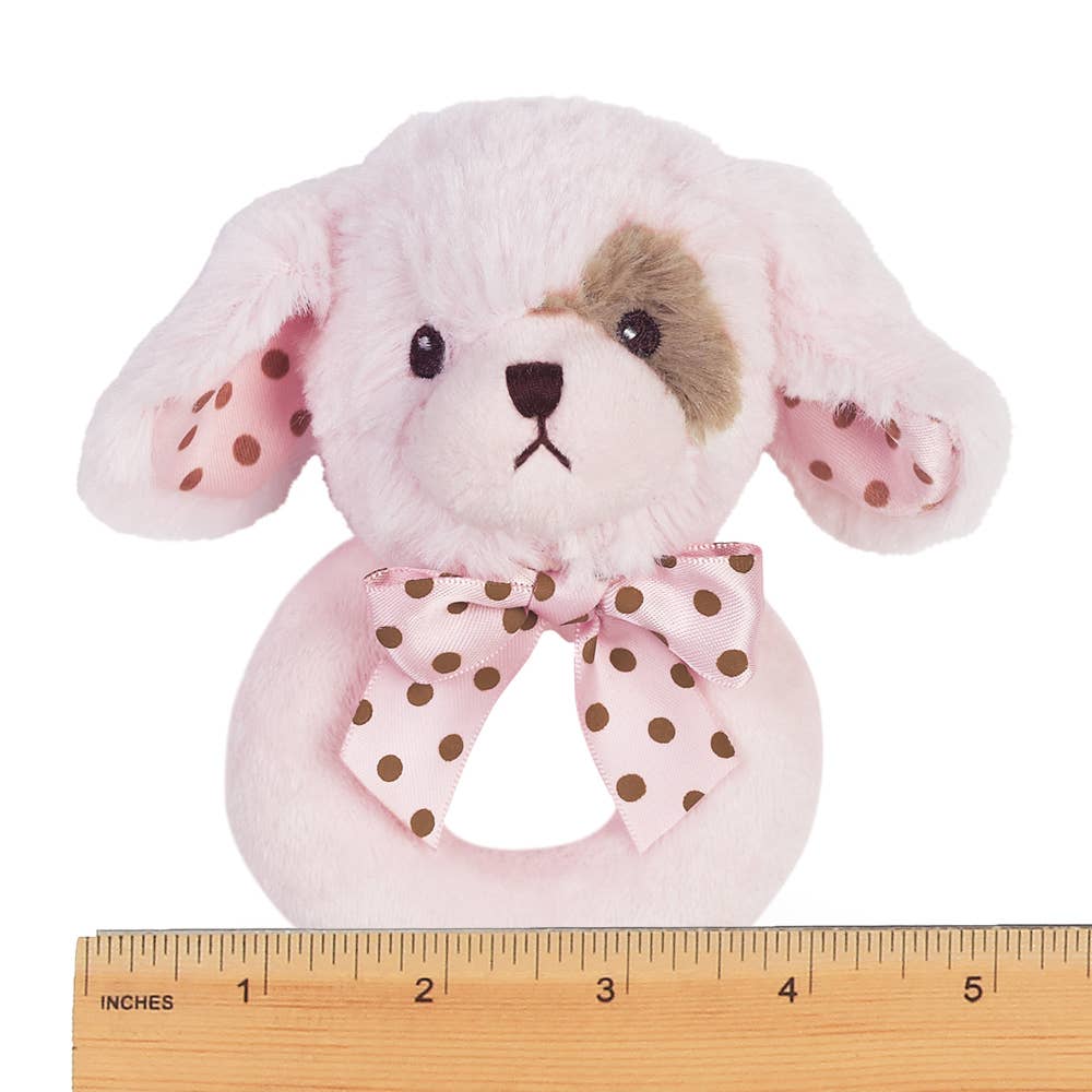 Lil' Wiggles Pink Puppy Ring Rattle