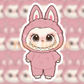 Pink Berry Labubu Vinyl Sticker