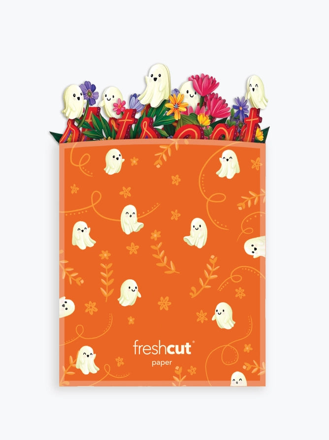 Ghostly Greetings 20 Inch According Greeting Card