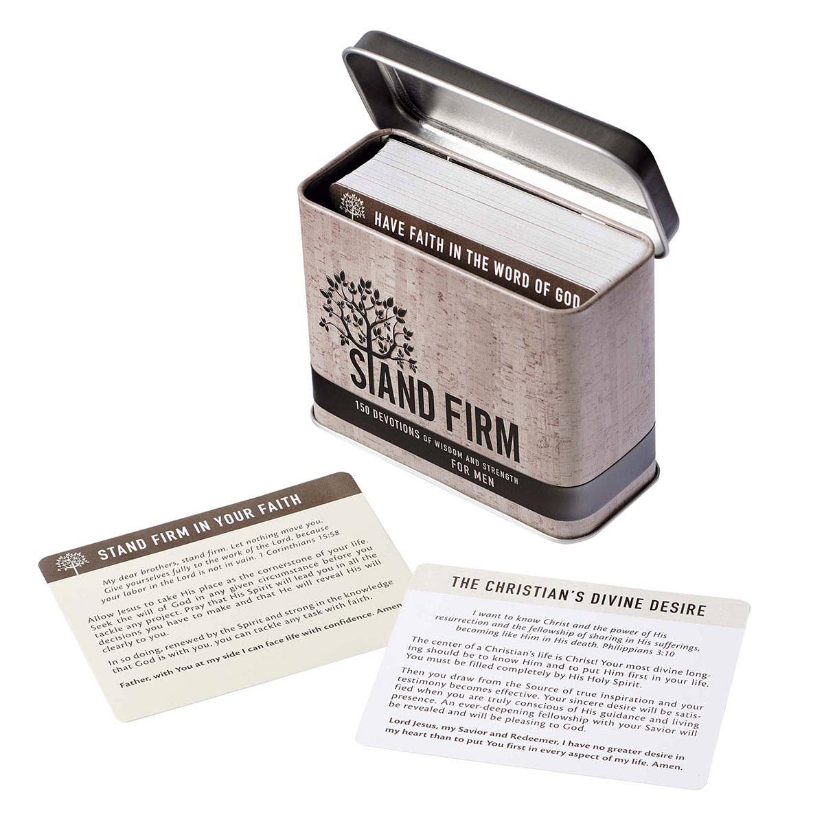 Stand Firm Devotional Cards for Men Tin