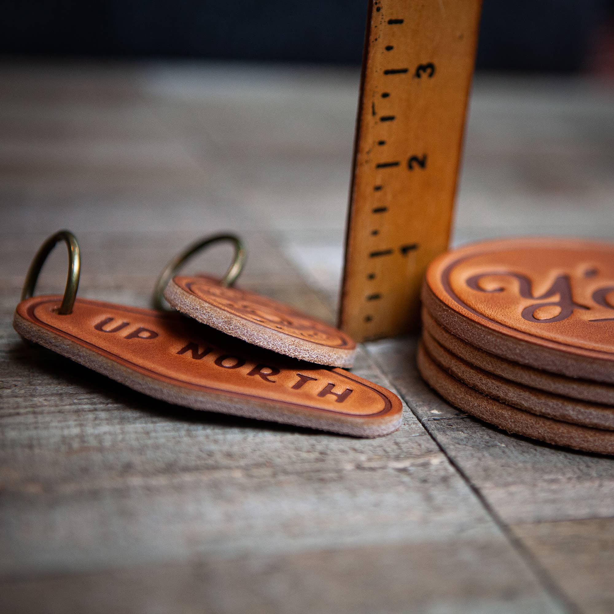Arizona State Silhouette Leather Coaster