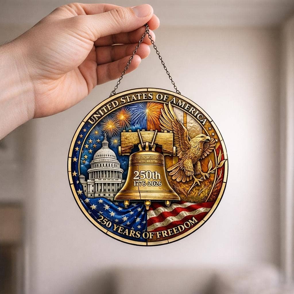 United States of America 250th Stained Glass Suncatcher