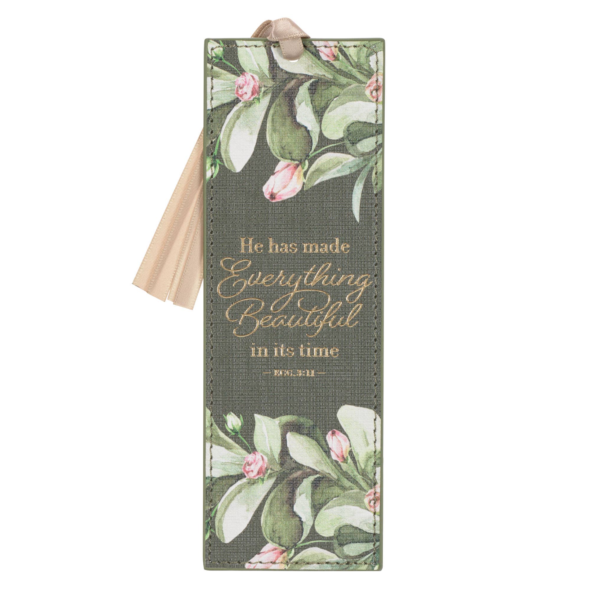 He Has Made Everything Beautiful Faux Leather Bookmark