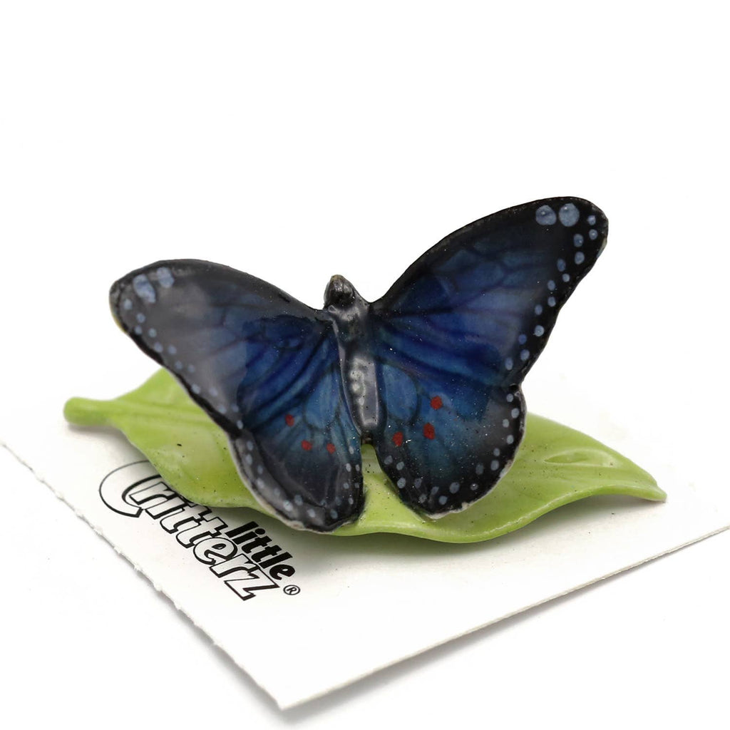 Venus Blue Morpho Butterfly Porcelain Miniature Figurine