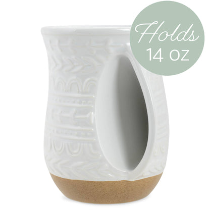 Handwarmer Mug Textured White