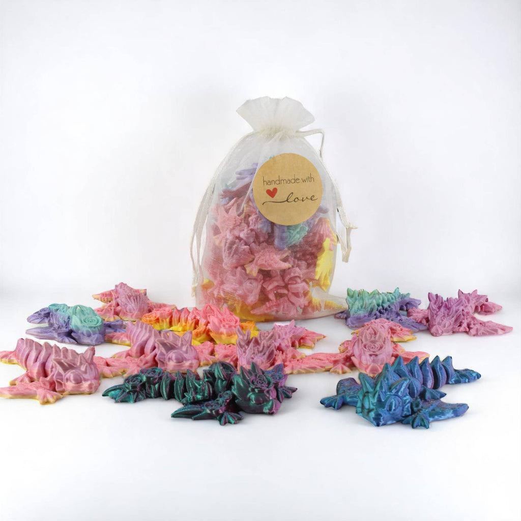 3D Printed Cute Baby Dragon Wyverns,  Mixed Color