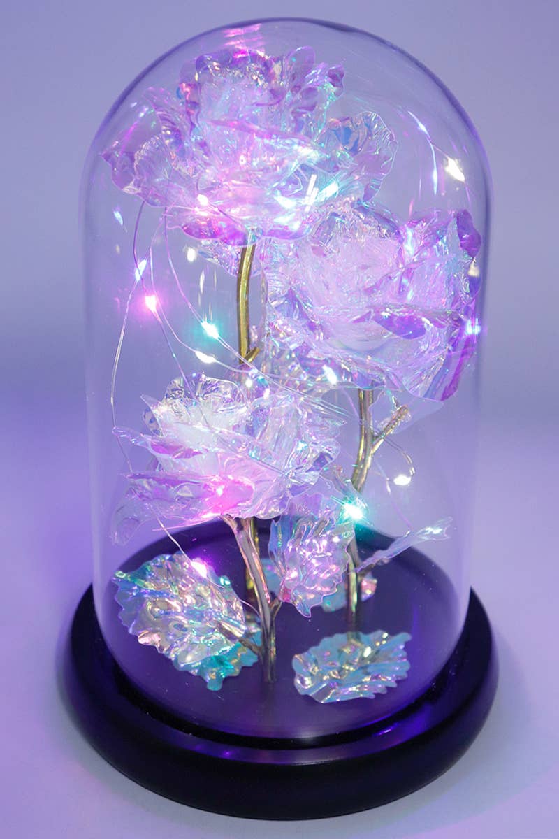 Iridescent Triple Galaxy Rose Dome LED