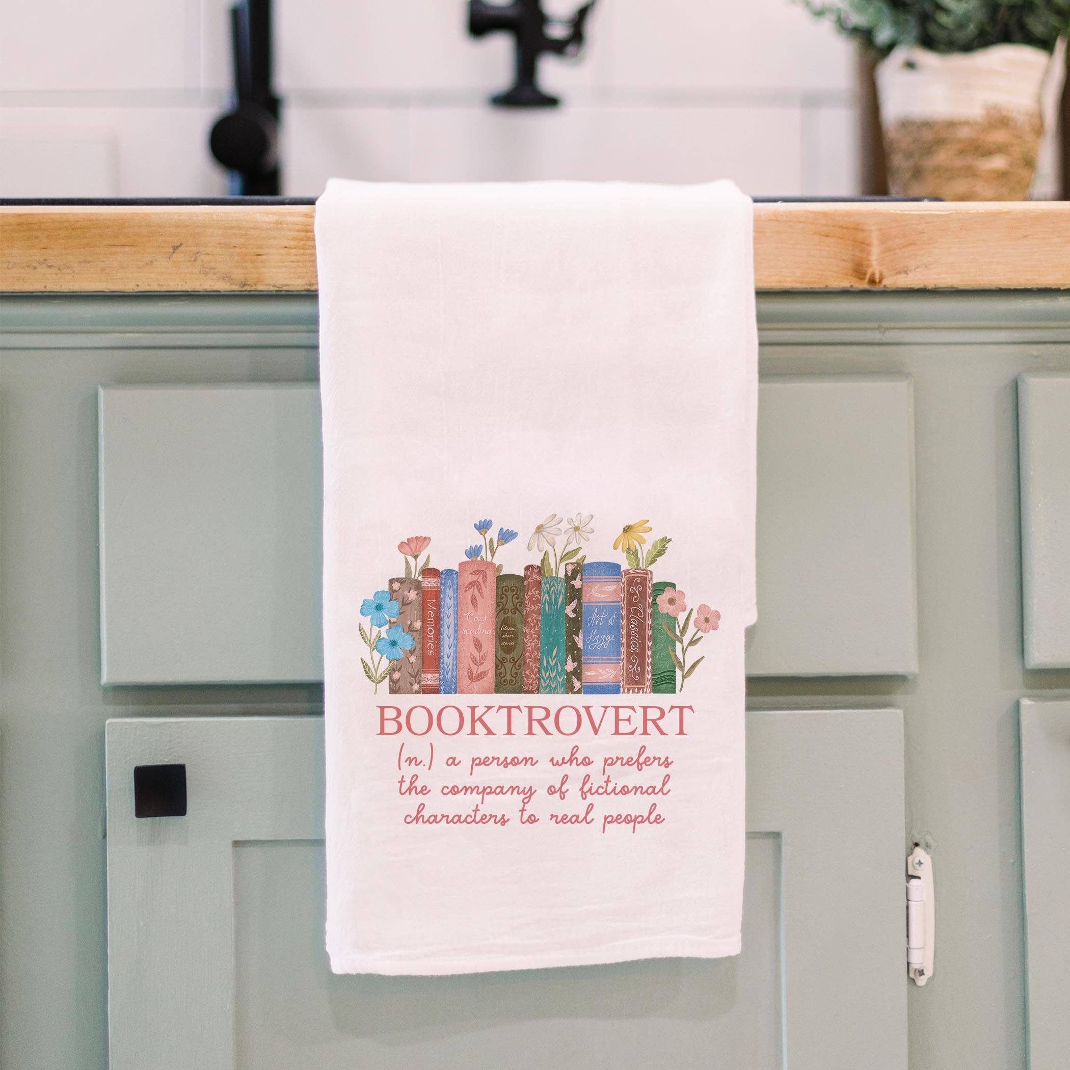 Booktrovert Definition Tea Towel