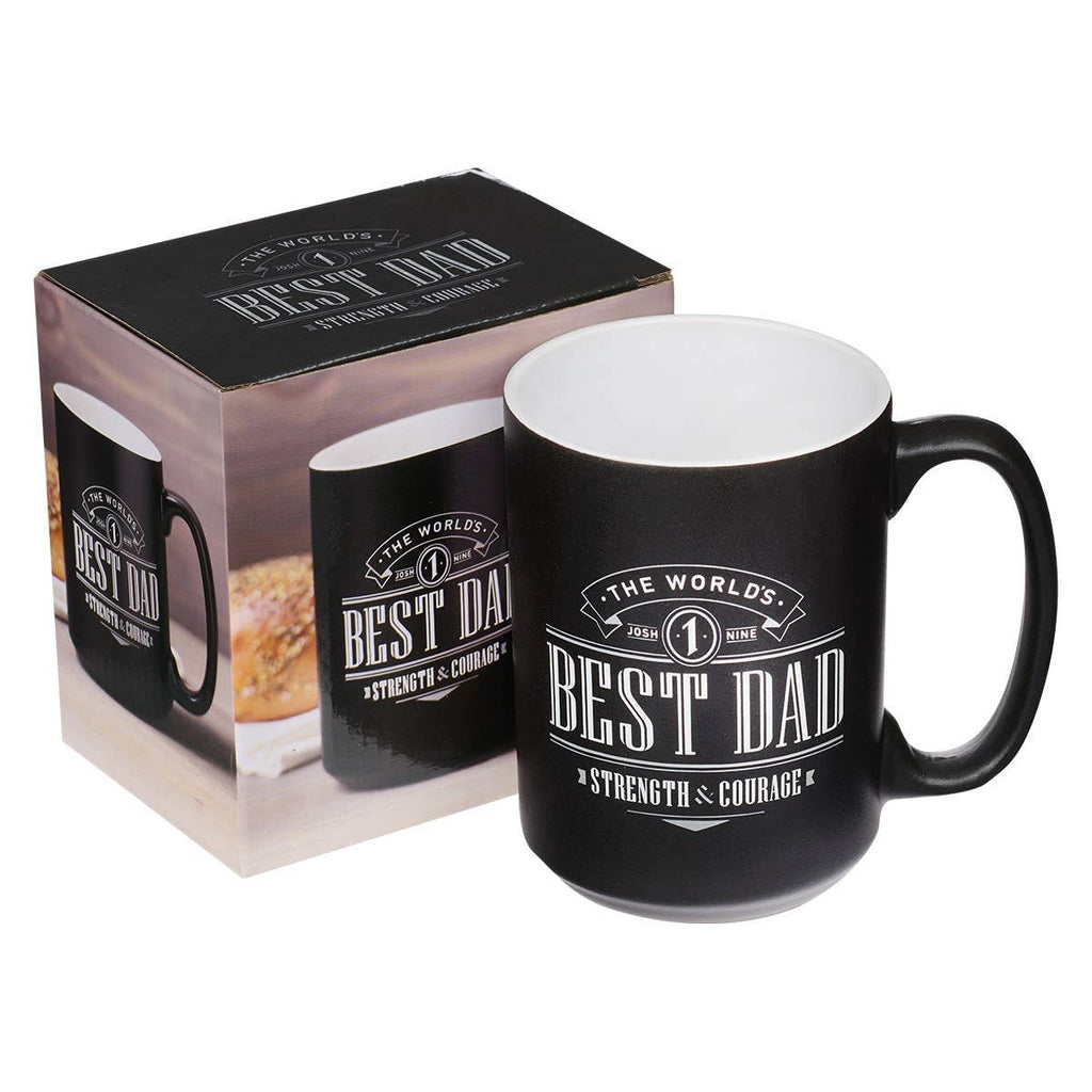 The World's Best Dad Ceramic Coffee Mug Joshua 1:9