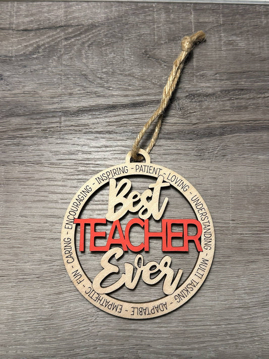 Best Teacher Ever Christmas Ornament
