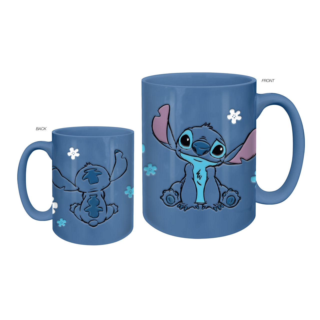 Lilo and Stitch Sketch Wax Resist 17oz Ceramic Pottery Mug