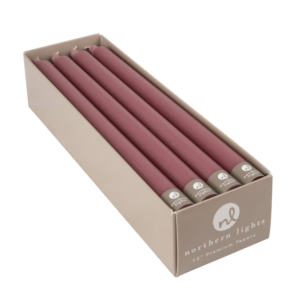 12" Taper Candles - Rosewood