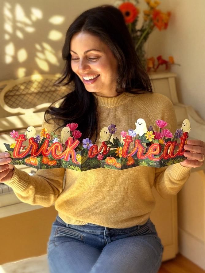 Ghostly Greetings 20 Inch According Greeting Card