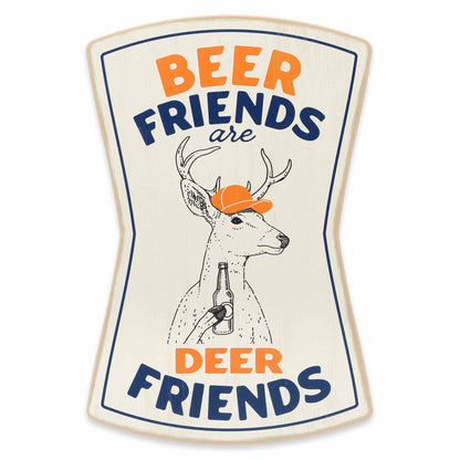 Beer Friends Are Deer Friends Wood Wall Decor