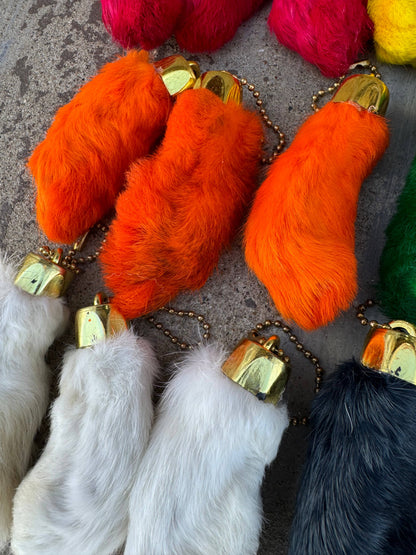 Lucky Rabbit foot - Genuine : Red