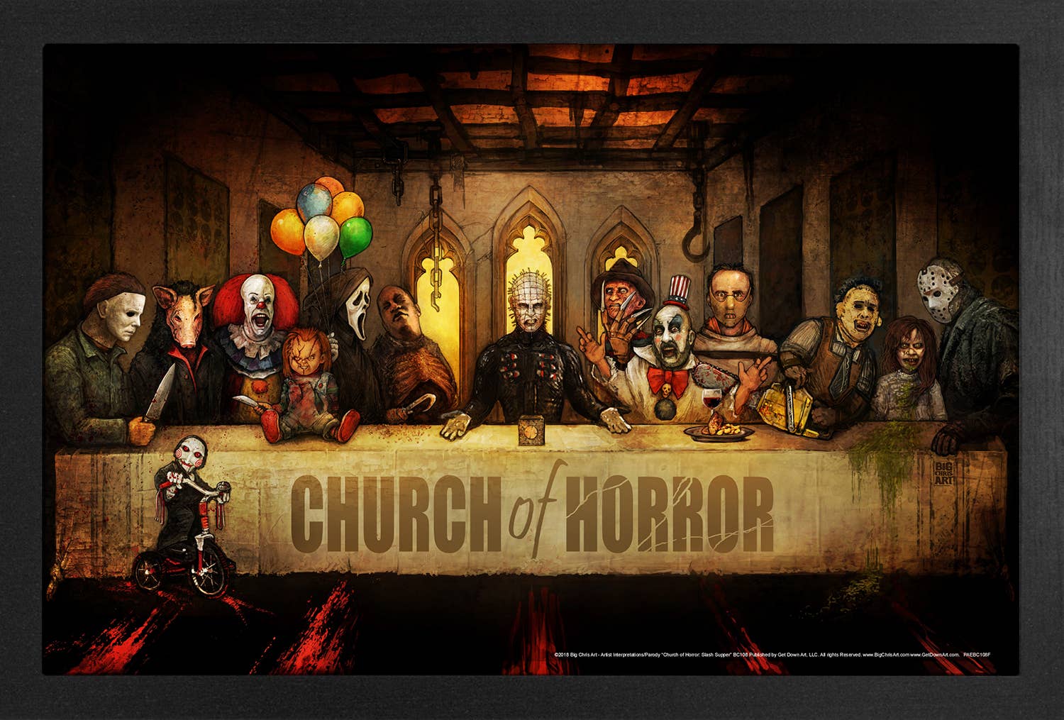 Church of Horror Slash Supper Framed Print