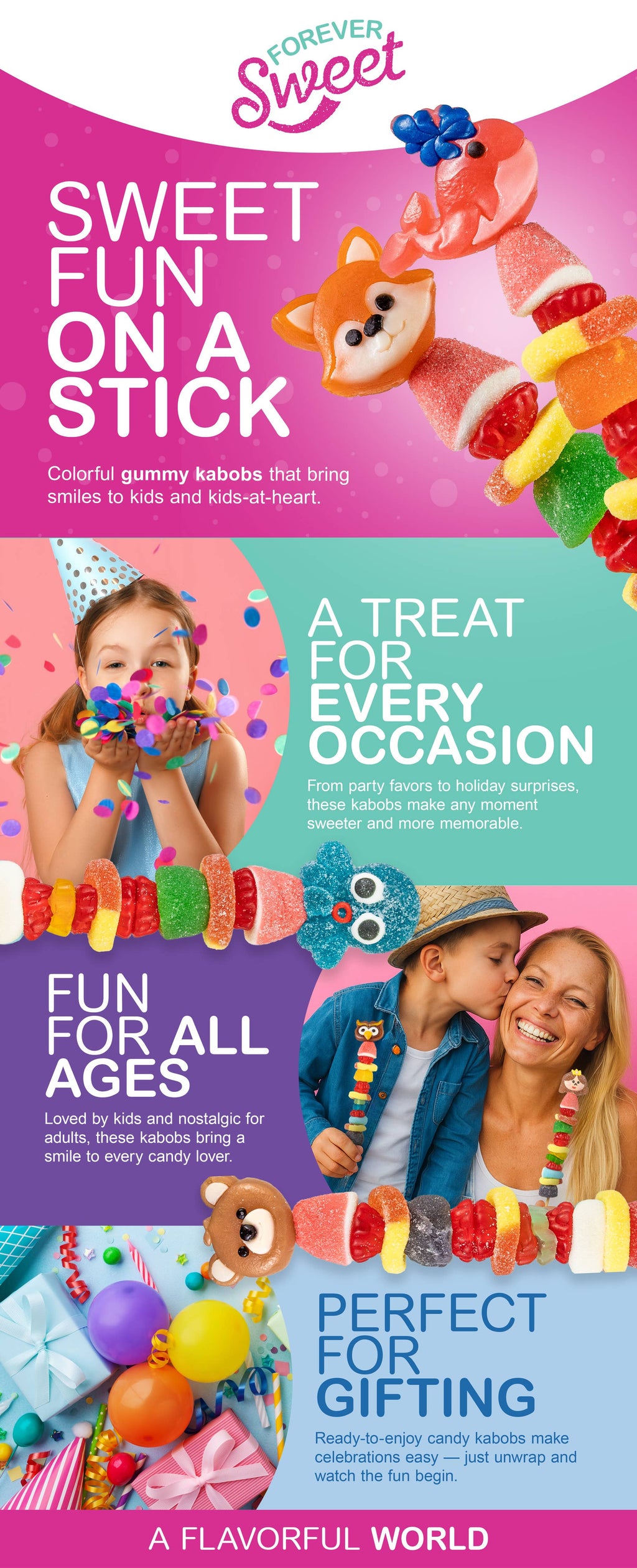 Woodland Characters Gummy Kabobs