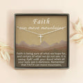 Faith Can Move Mountains Motivational Cross Necklace