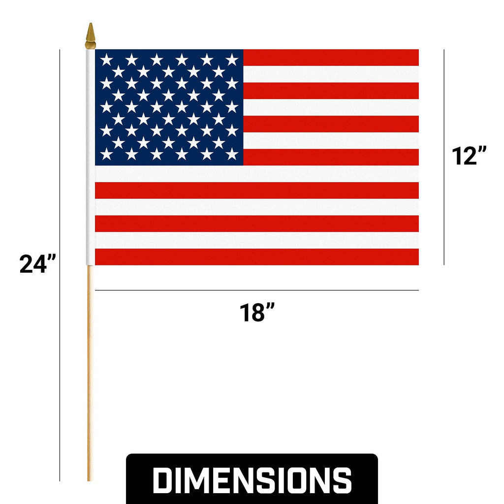 Handheld American USA Stick Flags